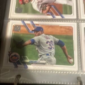 Baseball Trading Card with Blue and Gray Uniform